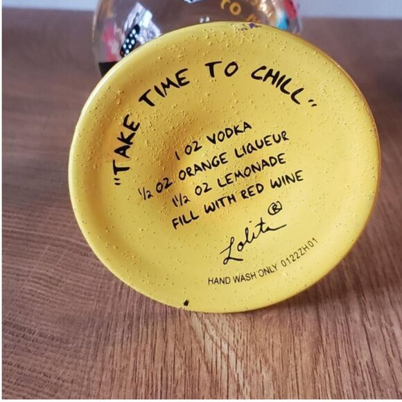 Enesco designs by Lolita Best friend ever hand-panted Artisan Wine Glass - Picture 5 of 5